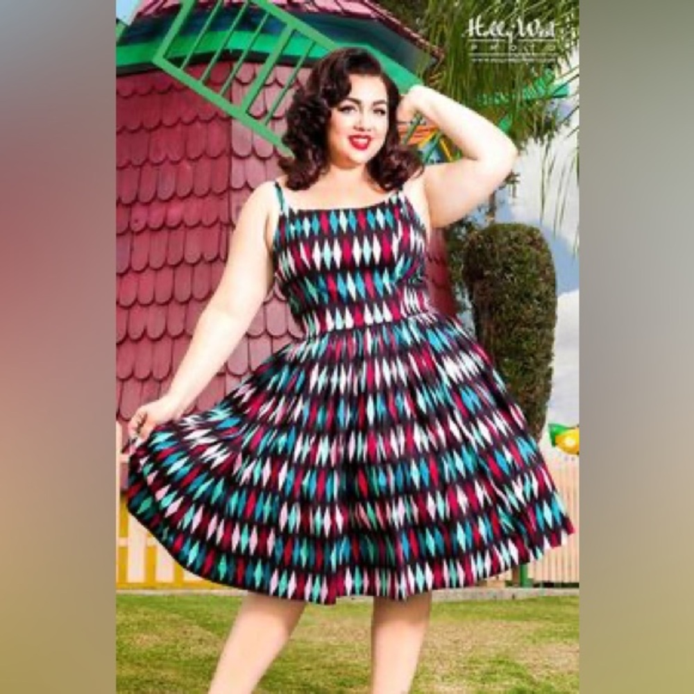 GUC Turquoise and Black Jenny Dress